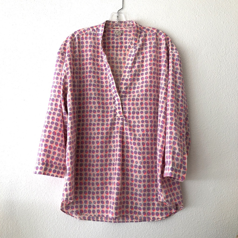 Gap Polka Dots Tunic Blouse SZ Large